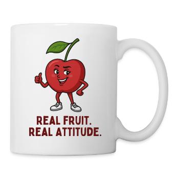 Echte Frucht Echte Attitüde - Tasse - Weiß - Rechts