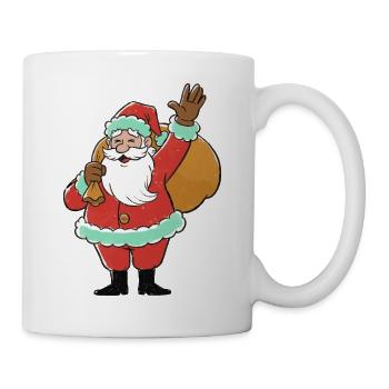 Santa Claus Santa Claus greets happy cute toon - Mug - white - Right