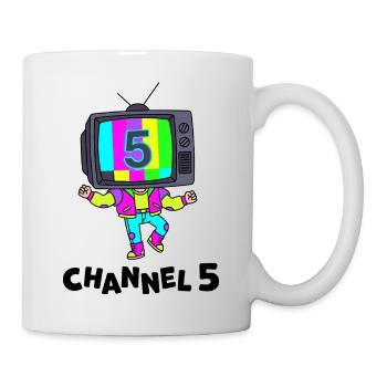 Channel 5 Retro TV Birthday - Mug - white - Right