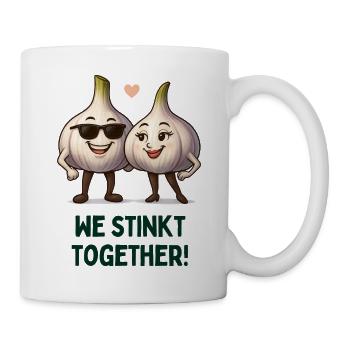 Garlic duo: We stink together - Mug - white - Right