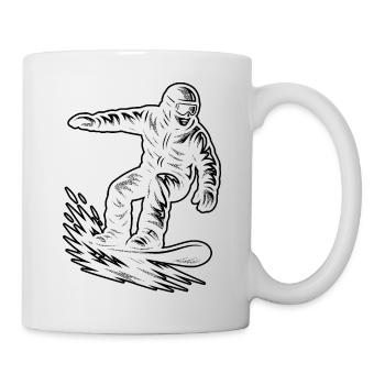 Direkte Snowboard Aussage - Tasse - Weiß - Rechts