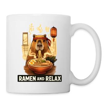 Kawaii Capybara Ramen Nudeln Japan Retro - Tasse - Weiß - Rechts