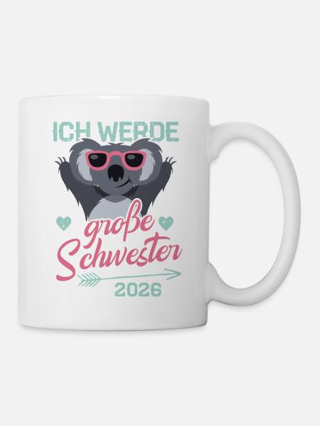 Ich Werde Große Schwester 2026 - Schwangerschaft - Tasse - Weiß