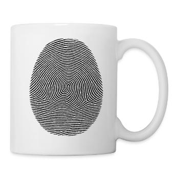 Fingerabdruck Muster Noir - Tasse - Weiß - Rechts