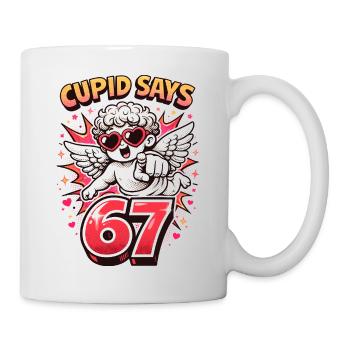 Cupid Days 67 Liebe Valentinstag Geschenk Süß - Tasse - Weiß - Rechts