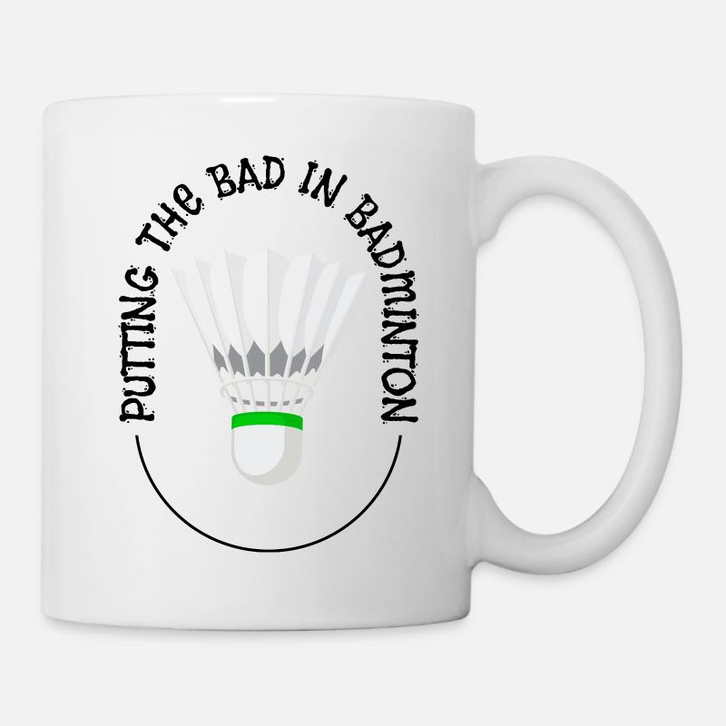 Mettre le mauvais côté du badminton - Mug blanc - blanc