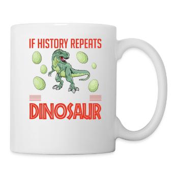 History repeats dinosaur - Mug - white - Right