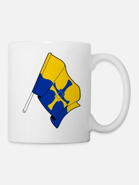 Flagge von Durham - Tasse - Weiß