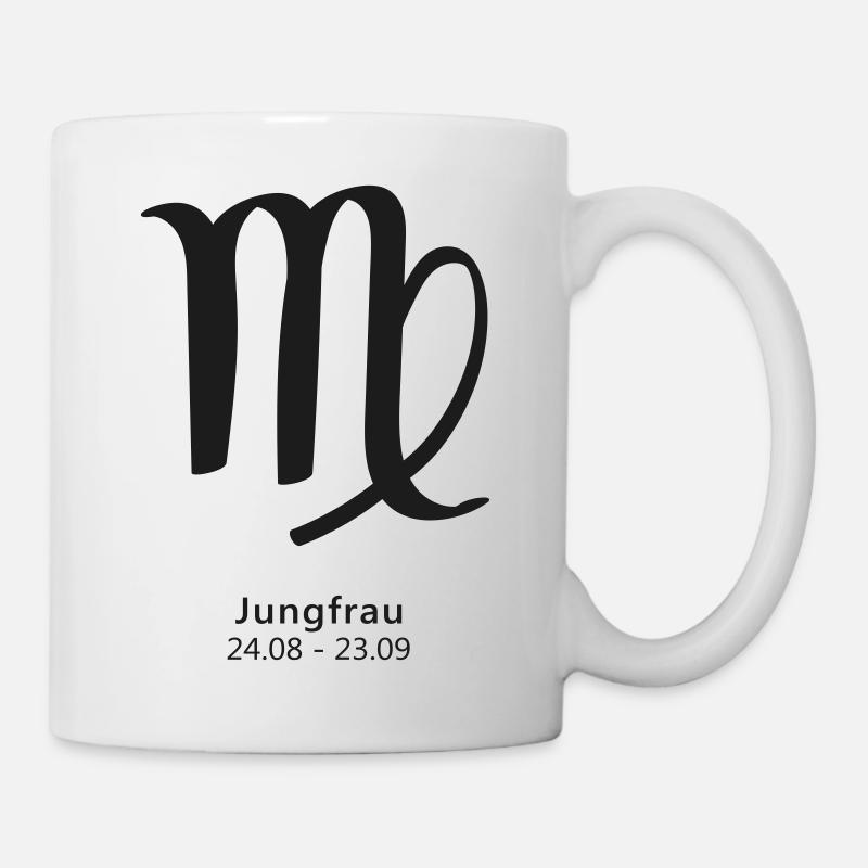 Jungfrau Virgo Symbol Sternzeichen - Tasse - Weiß