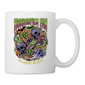 Horror Movie Fan Neon Skull - Mug - white - Right