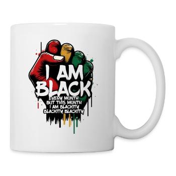 Je suis noir chaque mois - Mug blanc - blanc - Droite