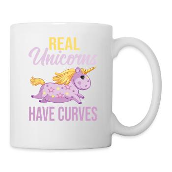 Real Unicorns have curves - Mug - white - Right