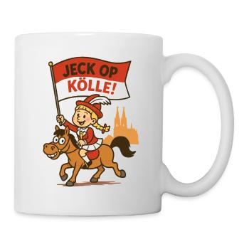 Jeck op Kölle ! Fille au carnaval - Mug blanc - blanc - Droite