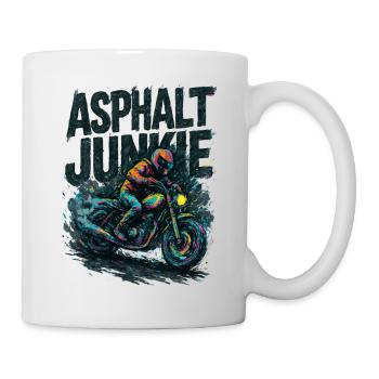 Asphalt Junkie – Motorrad - Tasse - Weiß - Rechts