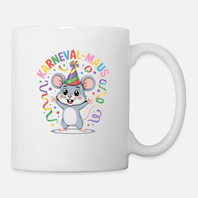 KARNEVALS MAUS - Tasse - Weiß