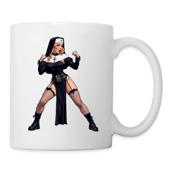 Super-Ehefrau-Nonne - Tasse - Weiß - Rechts