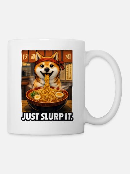 Shiba Ramen Just Slurp It - Tasse - Weiß