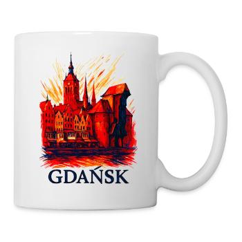 Gdansk Gdańsk City Motif Silhouette Poland Gift - Mug - white - Right