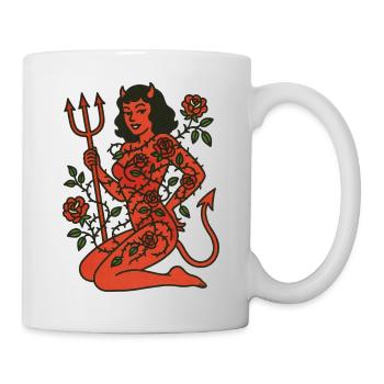 Rosebound Devil Maiden Tattoo - Mug - white - Right