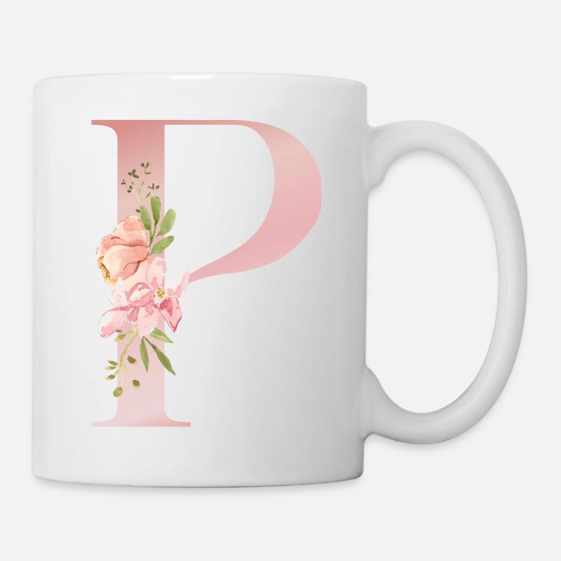 P Fleuri Pastel - Mug blanc - blanc