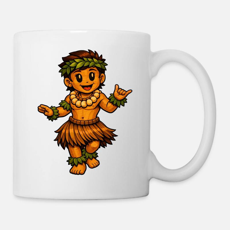 Danseuse de hula style hawaïen - Mug blanc - blanc