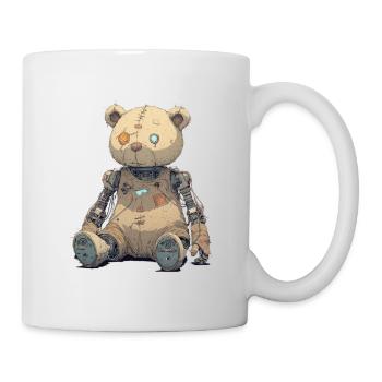 Geflickter Teddybär in Rusty Robot - Tasse - Weiß - Rechts
