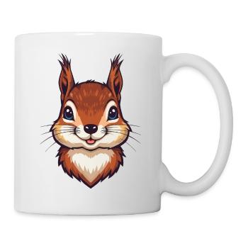 Tête d’écureuil mignonne - Mug blanc - blanc - Droite