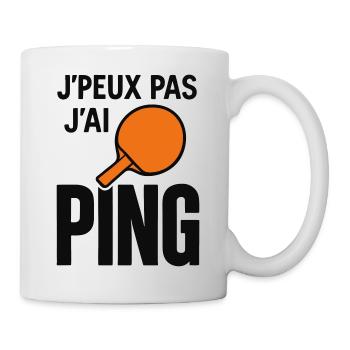 J'peux pas J'ai Ping - Mug blanc - blanc - Droite