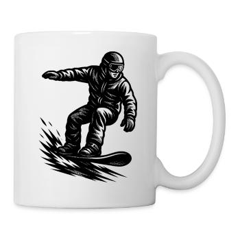 Short and clear snowboard - Mug - white - Right
