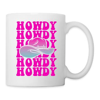 Howdy Pop Hat Farbverlauf - Tasse - Weiß - Rechts