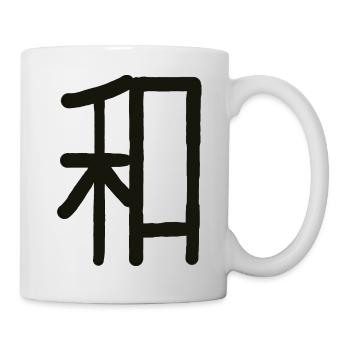 Japanese Character for Harmony "WA" - Mug - white - Right