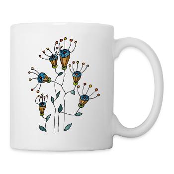 Blumen - Tasse - Weiß - Rechts