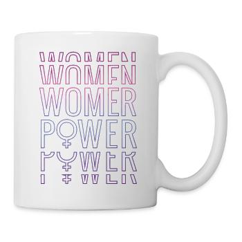 Women Power Feminismus Typografie Design - Tasse - Weiß - Rechts