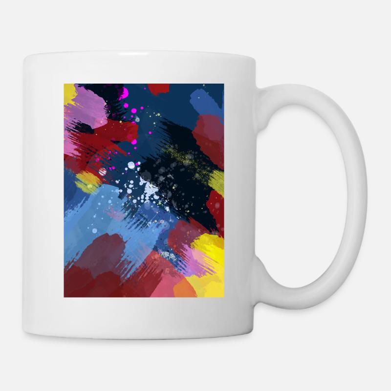Bandes d’encre Color Explosion - Mug blanc - blanc