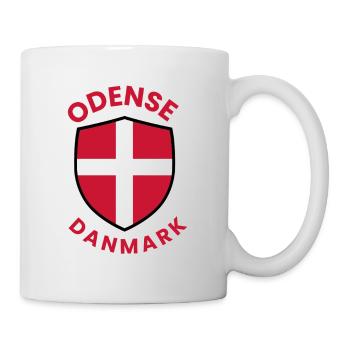 Odense, Dänemarks Flaggenwappen - Tasse - Weiß - Rechts