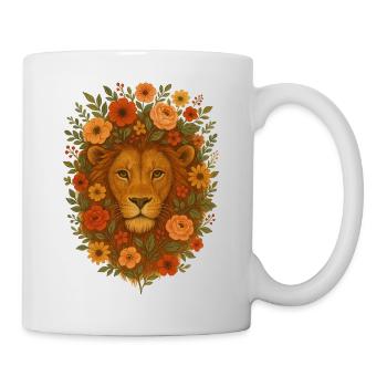 Blühender Löwenblumen-Halo - Tasse - Weiß - Rechts