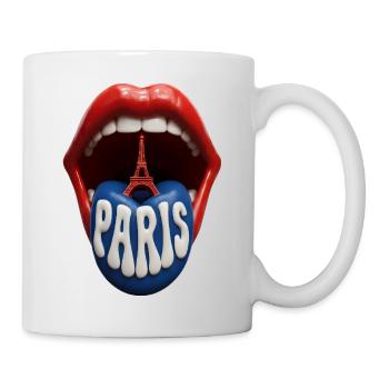Paris Tongue Pop Art - Tasse - Weiß - Rechts