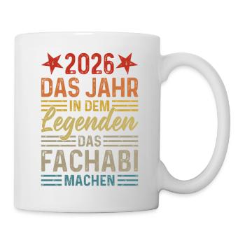 2026 Das Jahr in dem Legenden das Fachabi machen - Tasse - Weiß - Rechts