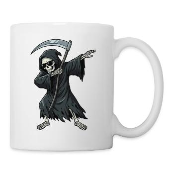 Dabbing Grim Reaper – Dessin animé Drôle du Crâne - Mug blanc - blanc - Droite