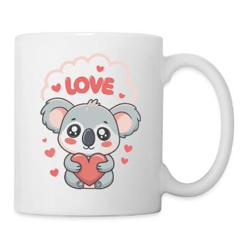 Koala Cœur Love Doux - Mug blanc - blanc - Droite