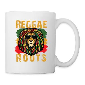 Lion Reggae Roots Rasta-Vibe - Tasse - Weiß - Rechts
