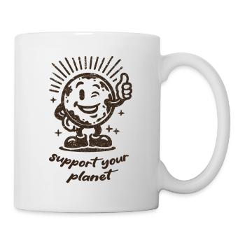 Support Your Planet Motiv - Tasse - Weiß - Rechts