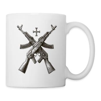 Rifle Cross Silhouette - Mug - white - Right