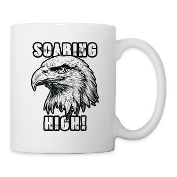Golden Eagle schwebt hoch auf der Freiheit - Tasse - Weiß - Rechts