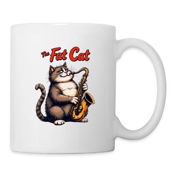 Der Fat Cat Jazz - Tasse - Weiß - Rechts