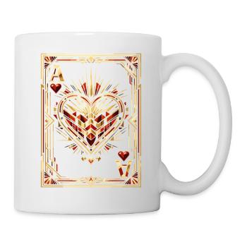 Cadeau de costumes de carnaval pour le jeu de cartes As de Cœur - Mug blanc - blanc - Droite