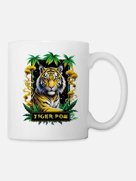 Tiger Pow - Tasse - Weiß
