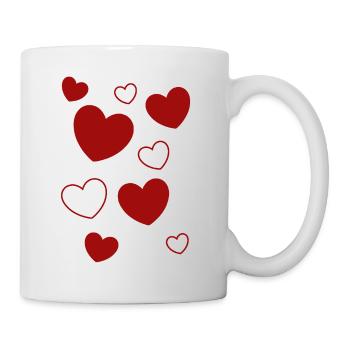 Cadeau rouge de la Saint-Valentin - Mug blanc - blanc - Droite