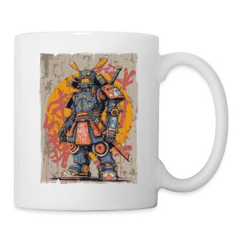 Mechanical Samurai Street Art - Mug - white - Right