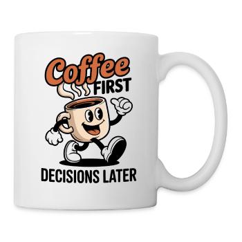 Tasse caricature de héros du café - Mug blanc - blanc - Droite